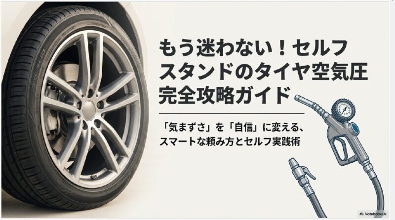 【セルフ】ガソリンスタンド空気圧の頼み方！無料？チップは不要？