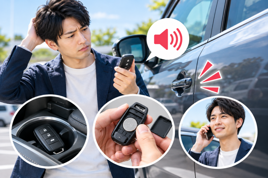 車の鍵が閉まらない！ピーと鳴ったらまず確認する4つのこと