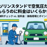 ガソリンスタンド 空気圧だけ 料金