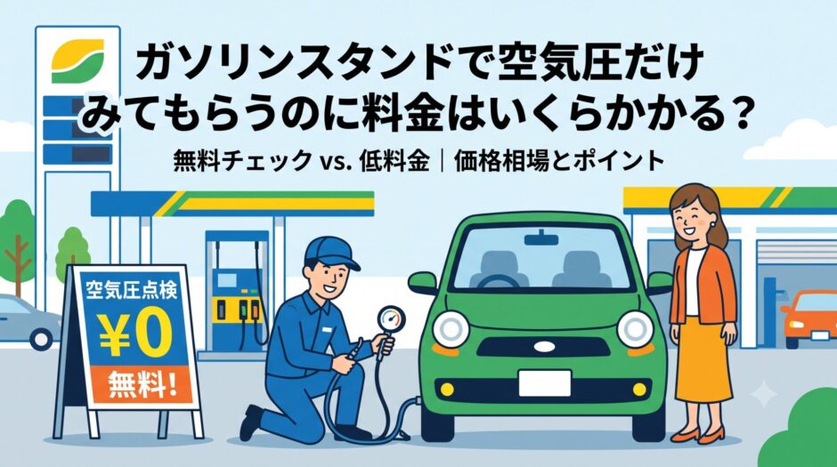 ガソリンスタンド　空気圧だけ　料金