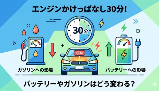 エンジンかけっぱなし!30分続けるとバッテリーやガソリンへの影響はどれ位？