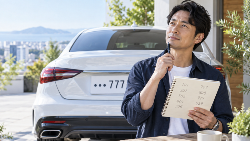 格好いい車のナンバー　3桁