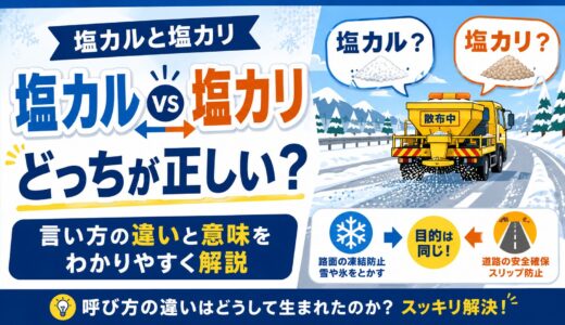 塩カルと塩カリどっちが正しい？言い方に違いがあるのはなぜ？