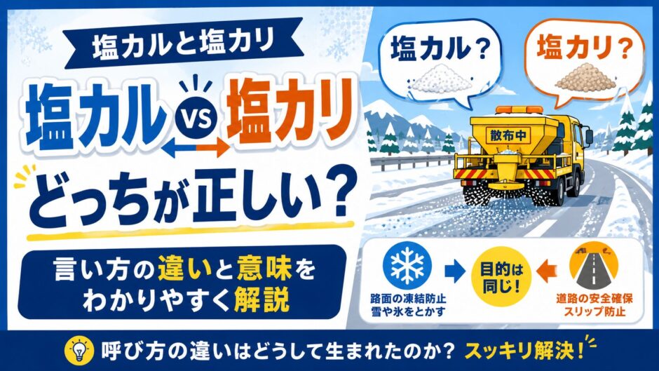 塩カル　塩カリ　どっち