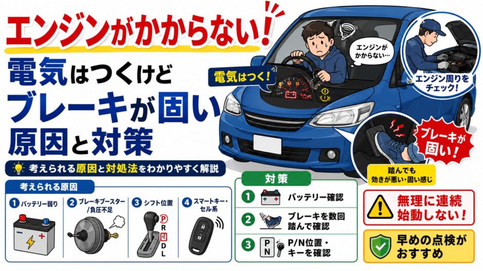 エンジンかからない　電気はつく