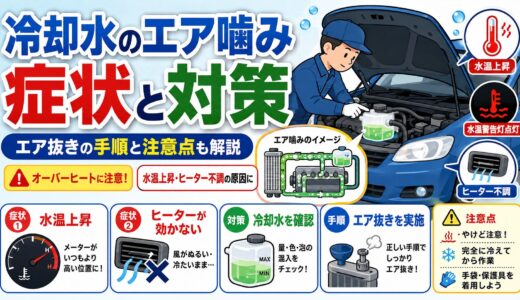 冷却水のエア噛みによる症状と対策!エア抜きの手順と注意点も解説