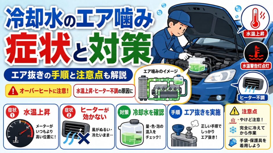 冷却水　エア噛み　症状　原因