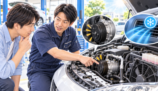 車のエアコンのマグネットクラッチが入ったり切れたりする原因と解決策