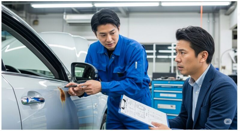 小さいサビ取り料金とドアの錆修理費用