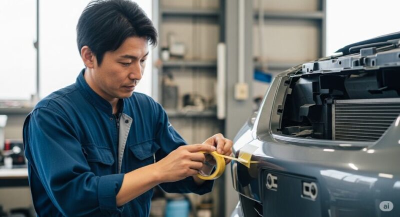 フロントバンパーが外れた時の応急処置