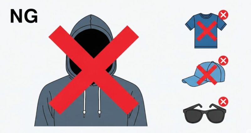 免許更新の服装でNGなのは？