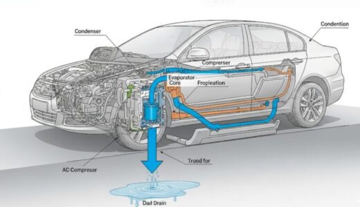 車のエアコン排水の位置はどこ？水漏れが多い原因と対処法