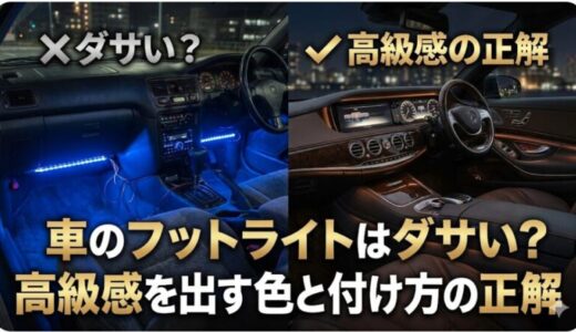 車のフットライトはダサい？高級感を出す色と付け方の正解