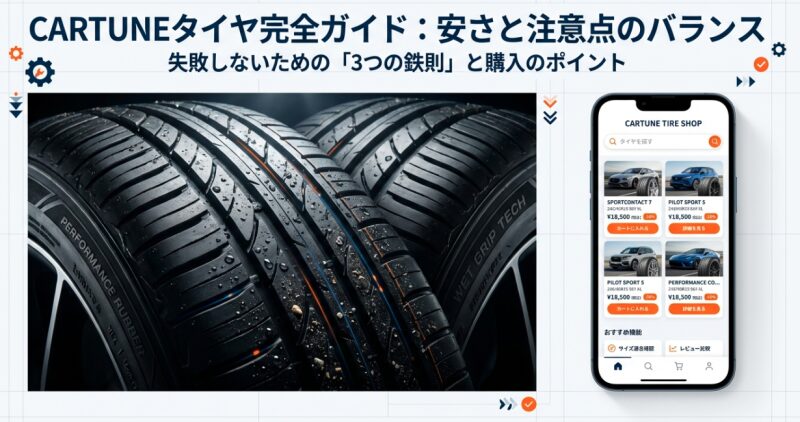 CARTUNEタイヤ完全ガイド:安さと注意点のバランス。失敗しないための3つの鉄則と購入のポイント