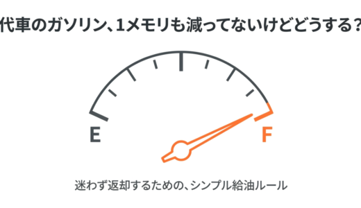 代車のガソリン！1メモリも減ってなくても満タンで返すべきなの？