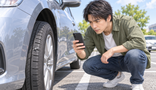 タイヤパンクはイタズラ？見分け方と警察・保険の対応、釘が刺さる原因まで解説