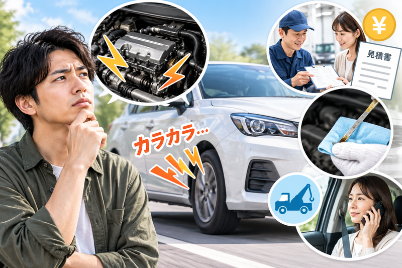 アクセル踏むとカラカラ音　修理代